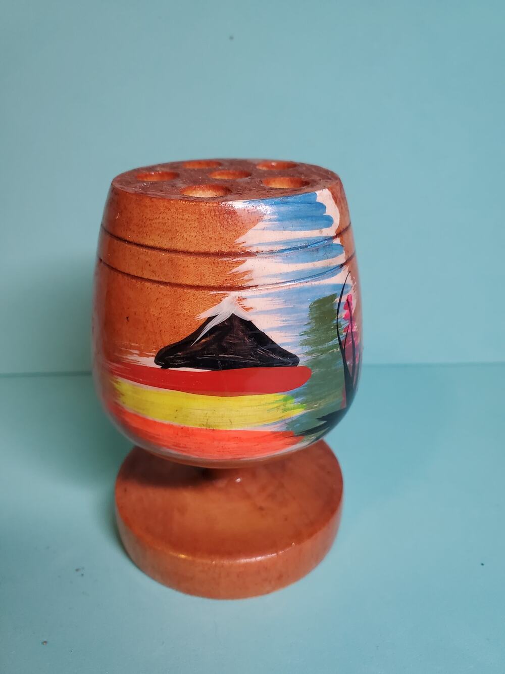 Wooden Pencil Holder - 4"